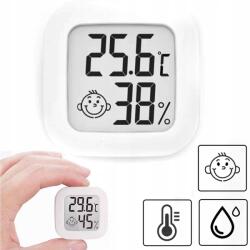  Hőmérő higrométerrel fehér mini LCD szobai (CYFROWY TERMOMETR HIGROMETR LCD MINI BIAŁY)