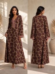 Shein Ruha Maxi Ruha Elegáns Gombokkal És V-nyakkivágással XL