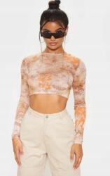 Prettylittlething KC85316 Prettylittlething Mintás Crop Top (18) M