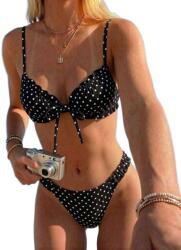 Shein Pöttyös Kötött Bikini Szett M