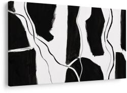 Dovido Tablou abstract alb-negru contrastant - 150x100