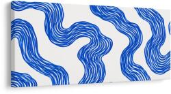 Dovido Tablou linii ondulate albastre dinamice - 100x50