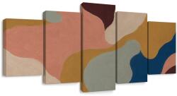 Dovido Tablou 5-piese forme abstracte colorate - 200x100