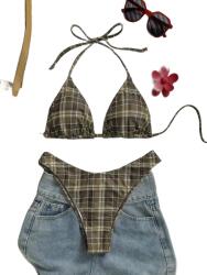 Shein Kétrészes Kockás Bikini Szett L - allegro - 1 050 Ft