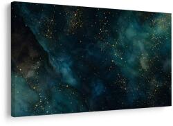 Dovido Tablou galaxie turcoaz cu accente aurii - 30x20