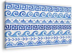 Dovido Tablou ornament grecesc albastru și alb - 30x20