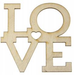 Loveart Love felirat fa Loveart rétegelt lemez dekoráció 10 cm Decoupage dekoráció (Klamerka/S)