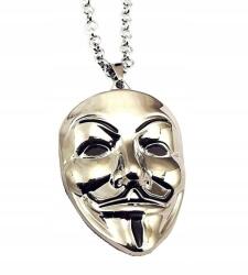  Nyaklánc medál maszk guya fawkesa anonymous masszív ezüst ékszer