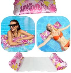 Nobo Kids Vizi Matrac Úszómatrac Felfújható Medencébe Napozóágy Hálóval 130x70cm (CH-252691)