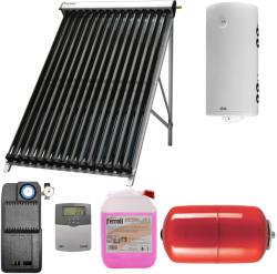 Ferroli Pachet sistem solar presurizat cu 20 tuburi vidate Ferroli EcoTube New, Boiler 150L cu 2 serpentine Ecounit DW 150, panou comandă (OXAM1512-OXAM1513-150-1)