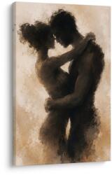 Dovido Tablou siluetă intimă a unui cuplu îndrăgostit - 100x150