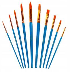 Flamingo Line Szintetikus ecsetek kerek lapos 10 db-os festőecset készlet (397694)