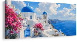 Dovido Tablou santorini înflorit sub cerul verii - 100x50