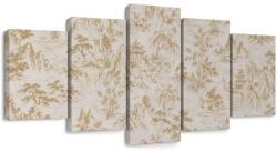 Dovido Tablou 5-piese peisaj oriental auriu - 200x100