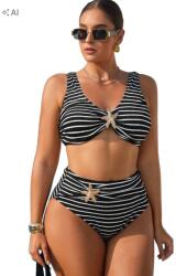 Shein Kétrészes Csíkos Bikini Szett 4XL