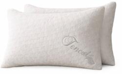 CEDA HOME Set 2 perne cu spuma cu memorie maruntita TENCEL CONFORT, 50X70cm, Husa detasabila si lavabila din fibre Tencel, Fermitate/Inaltime reglabila