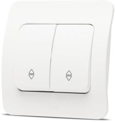 Elbi Intrerupator dublu cap scara 10A alb mat Jazz (EL0072880)
