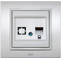 Elbi Priza date 1xRJ45 Cat6e gri metalizat Zena (EL0018635)