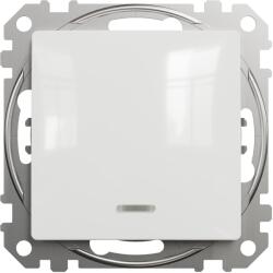 Schneider Electric Intrerupator simplu cu LED albastru 10AX alb Sedna Design (EL0075628)