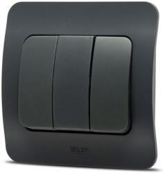 Elbi Intrerupator triplu 10A antracit Jazz (EL0072925)