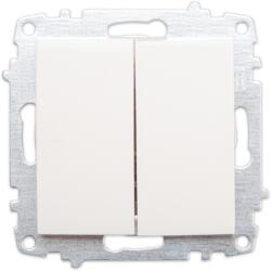 Elbi Intrerupator dublu 10A alb Zena (EL0014841)