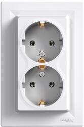 Schneider Electric Priza dubla Schuko 16A alba Asfora (EL0031581)
