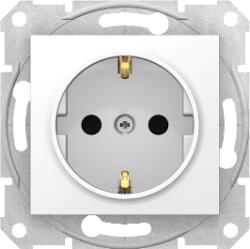 Schneider Electric Priza Schuko cu impamantare laterala obturatoare alba 16A (EL0026990)