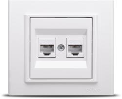 OVIVO Priza dubla date RJ45 alba Mina (EL0044333)