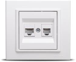 OVIVO Priza date RJ45 Cat6 si telefon alba Mina (EL0044334)
