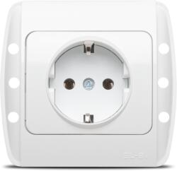 Elbi Priza Schuko 16A, alba, Zirve (EL0007000)
