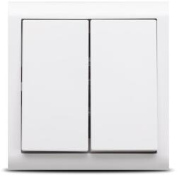 OVIVO Comutator dublu aparent alb Nivo 10A (EL0044353)