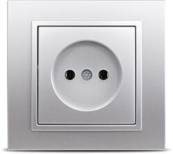 Elbi Priza fara contact de protectie 16A gri metalizat Zena (EL0011948)