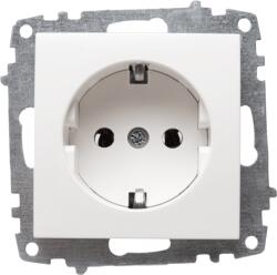 Elbi Priza Schuko cu impamantare 16A, alba, Zena (EL0014854)
