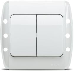 Elbi Intrerupator dublu 10A alb Zirve (EL0000041)
