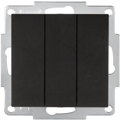 LEZARD Intrerupator triplu 10A negru Vesna (EL0090478)