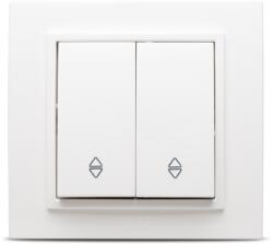 Elbi Intrerupator dublu cap scara 10A alb Zena (EL0011931)