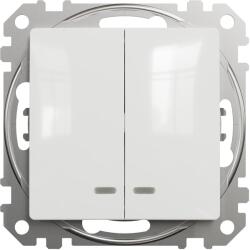 Schneider Electric Intrerupator dublu 10AX alb Sedna Design Elements (EL0075621)