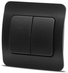 Elbi Comutator dublu 10A negru mat Jazz (EL0072901)