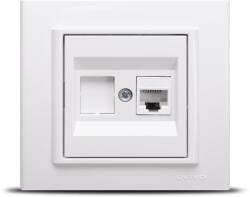 OVIVO Priza date RJ45 Cat6 alba Mina (EL0044332)