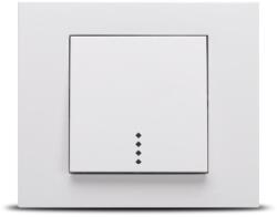 OVIVO intrerupator simplu cu led mina alb 10a 250v (EL0044301)