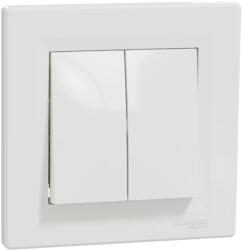 Schneider Electric Intrerupator dublu 10A alb Asfora (EL0055733)