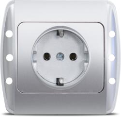 Elbi Priza Schuko 16A gri metalizat Zirve (EL0002551)