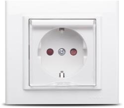 OVIVO Priza Schuko cu capac si protectie copii Mina alba 16A (EL0044331)