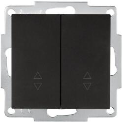 LEZARD Intrerupator dublu cap scara 10A negru Vesna (EL0090477)