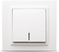 Elbi Intrerupator simplu cu LED 10A alb Zena (EL0011923)