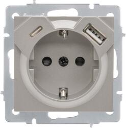 LEZARD Priza USB si Type C gri deschis Vesna (EL0090525)