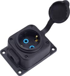 Bylion Grup 1 priza cauciuc IP44 negru (EL0084595)