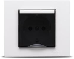 OVIVO priza schuko cu capac si protectie copii 16a alba grano (EL0044280)