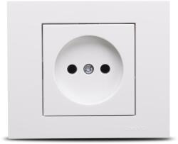 OVIVO Priza simpla fara impamantare 16A alba Grano (EL0044279)