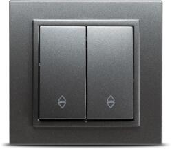 Elbi Intrerupator dublu cap scara 10A fume Zena (EL0011975)
